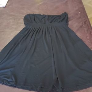 Strapless black dress
